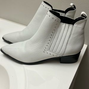 White studded bootie